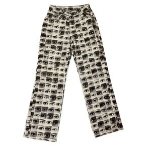 NWOT RAGGED PRIEST / “Knowledge Graphic” eye print jeans // UK 8 = SZ 26